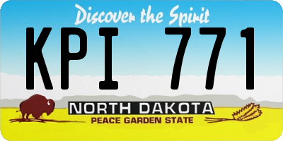 ND license plate KPI771