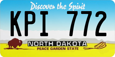 ND license plate KPI772