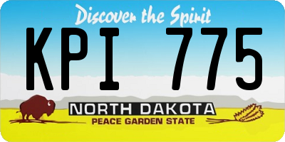 ND license plate KPI775