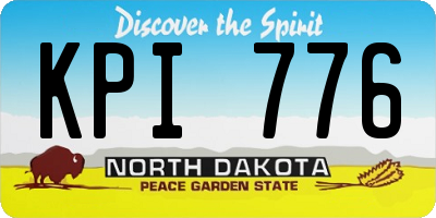 ND license plate KPI776
