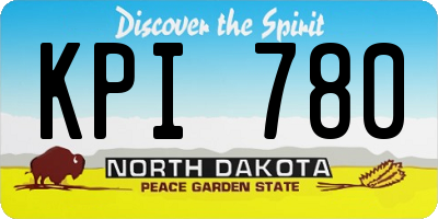ND license plate KPI780