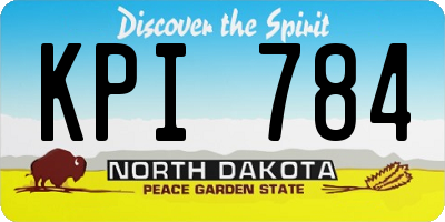 ND license plate KPI784