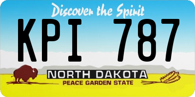 ND license plate KPI787