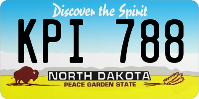 ND license plate KPI788