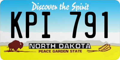 ND license plate KPI791