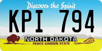 ND license plate KPI794