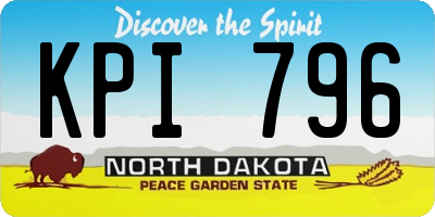 ND license plate KPI796