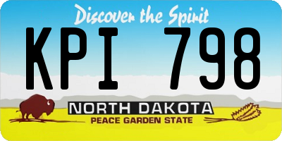 ND license plate KPI798