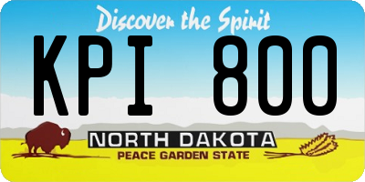 ND license plate KPI800