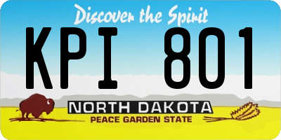 ND license plate KPI801