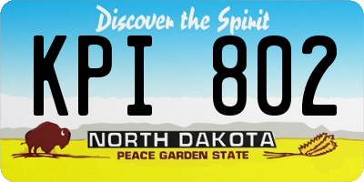 ND license plate KPI802