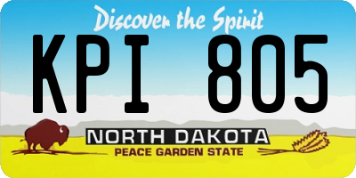 ND license plate KPI805