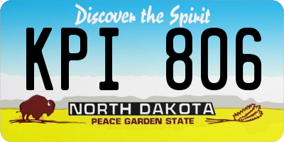 ND license plate KPI806