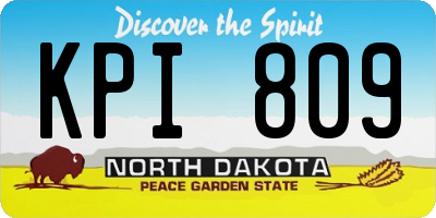 ND license plate KPI809