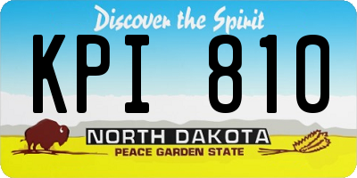 ND license plate KPI810