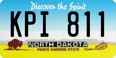 ND license plate KPI811