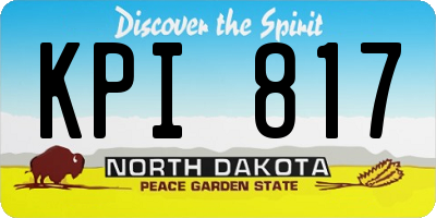 ND license plate KPI817
