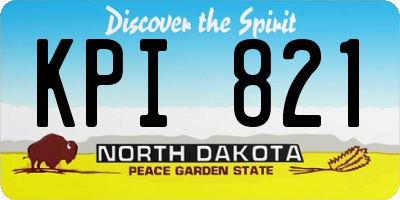 ND license plate KPI821