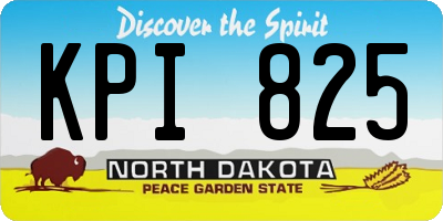 ND license plate KPI825