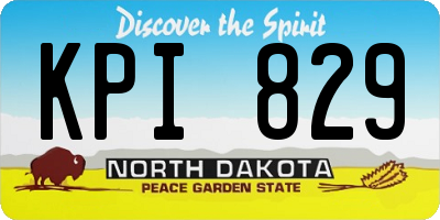 ND license plate KPI829