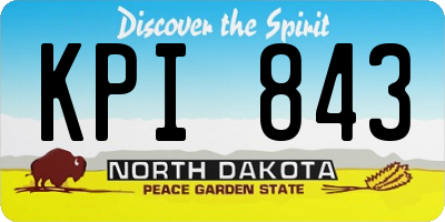 ND license plate KPI843