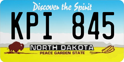 ND license plate KPI845