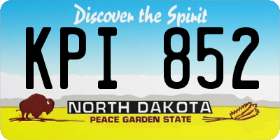 ND license plate KPI852