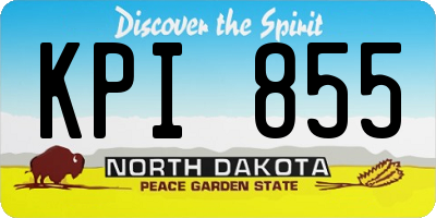 ND license plate KPI855