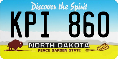 ND license plate KPI860