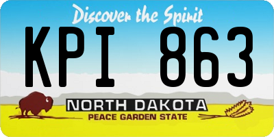 ND license plate KPI863