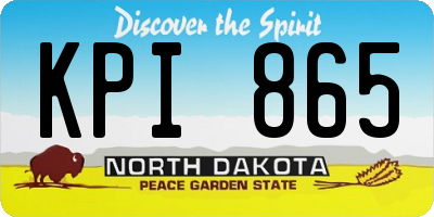 ND license plate KPI865