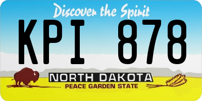 ND license plate KPI878