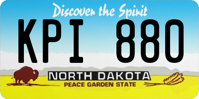 ND license plate KPI880