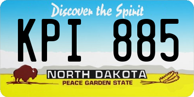ND license plate KPI885