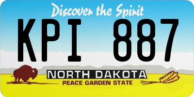ND license plate KPI887