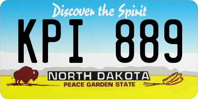 ND license plate KPI889