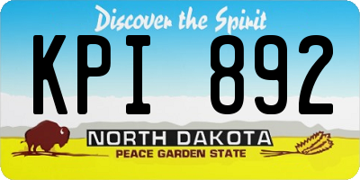 ND license plate KPI892