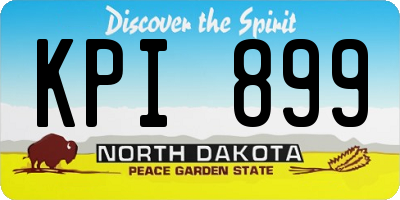 ND license plate KPI899