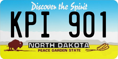 ND license plate KPI901