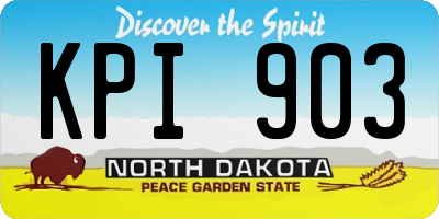 ND license plate KPI903