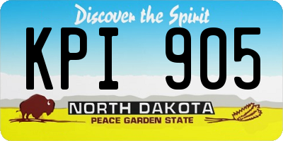 ND license plate KPI905