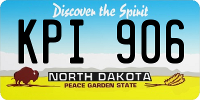 ND license plate KPI906