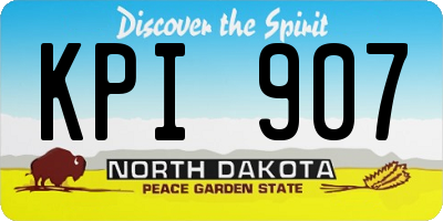 ND license plate KPI907