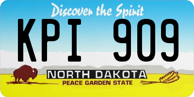 ND license plate KPI909