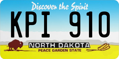 ND license plate KPI910