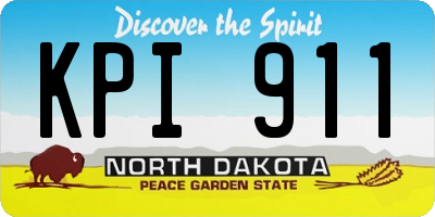 ND license plate KPI911