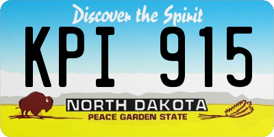 ND license plate KPI915