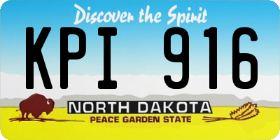 ND license plate KPI916