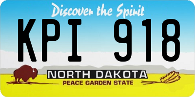 ND license plate KPI918