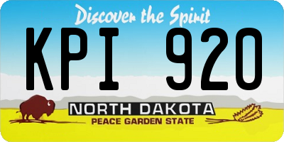 ND license plate KPI920